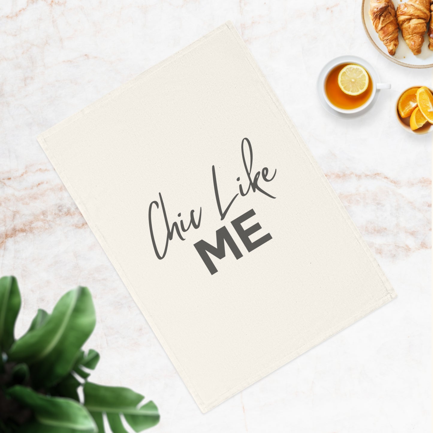 Chic like Me Cotton Tea Towel, 100% Organic Cotton, Fashion-Inspired Tea Towel, Luxury Tea Towel, Fashion Quote Towel, Funny Dish Towel